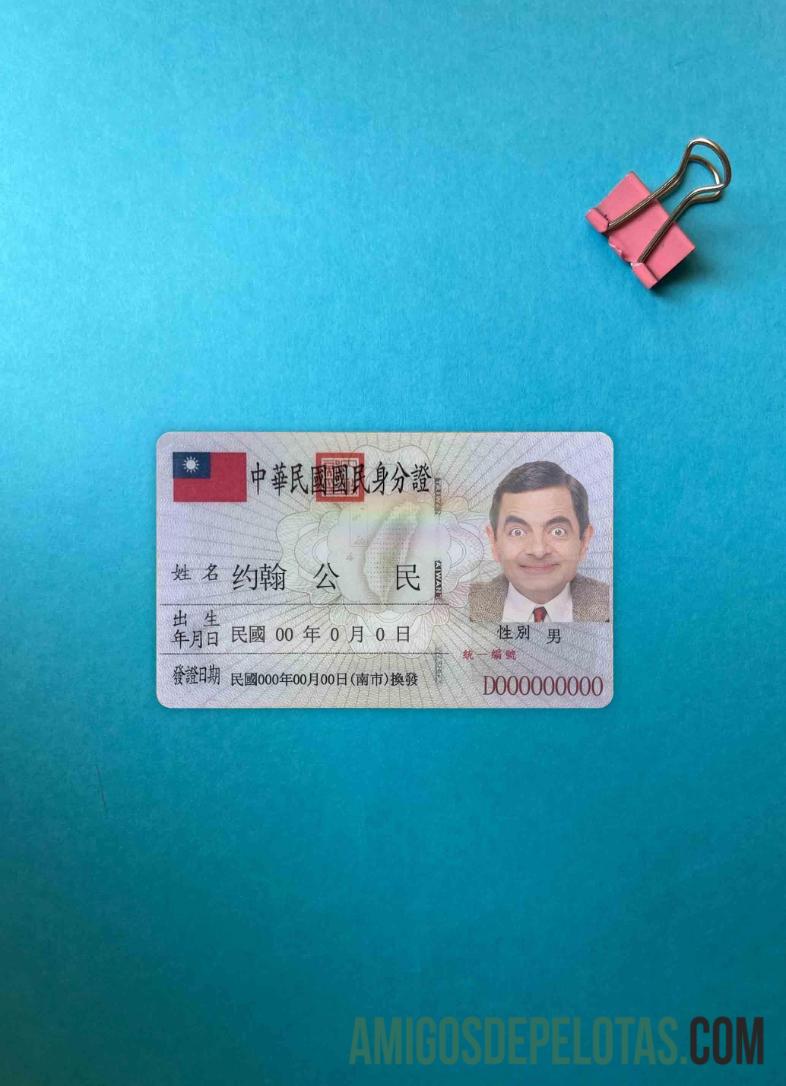 Taiwan ID olhar de foto frente modelo